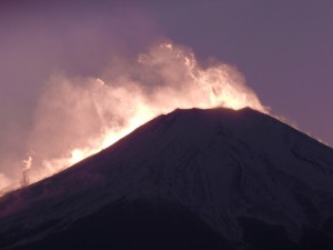 2014.1.1夕暮れの富士山